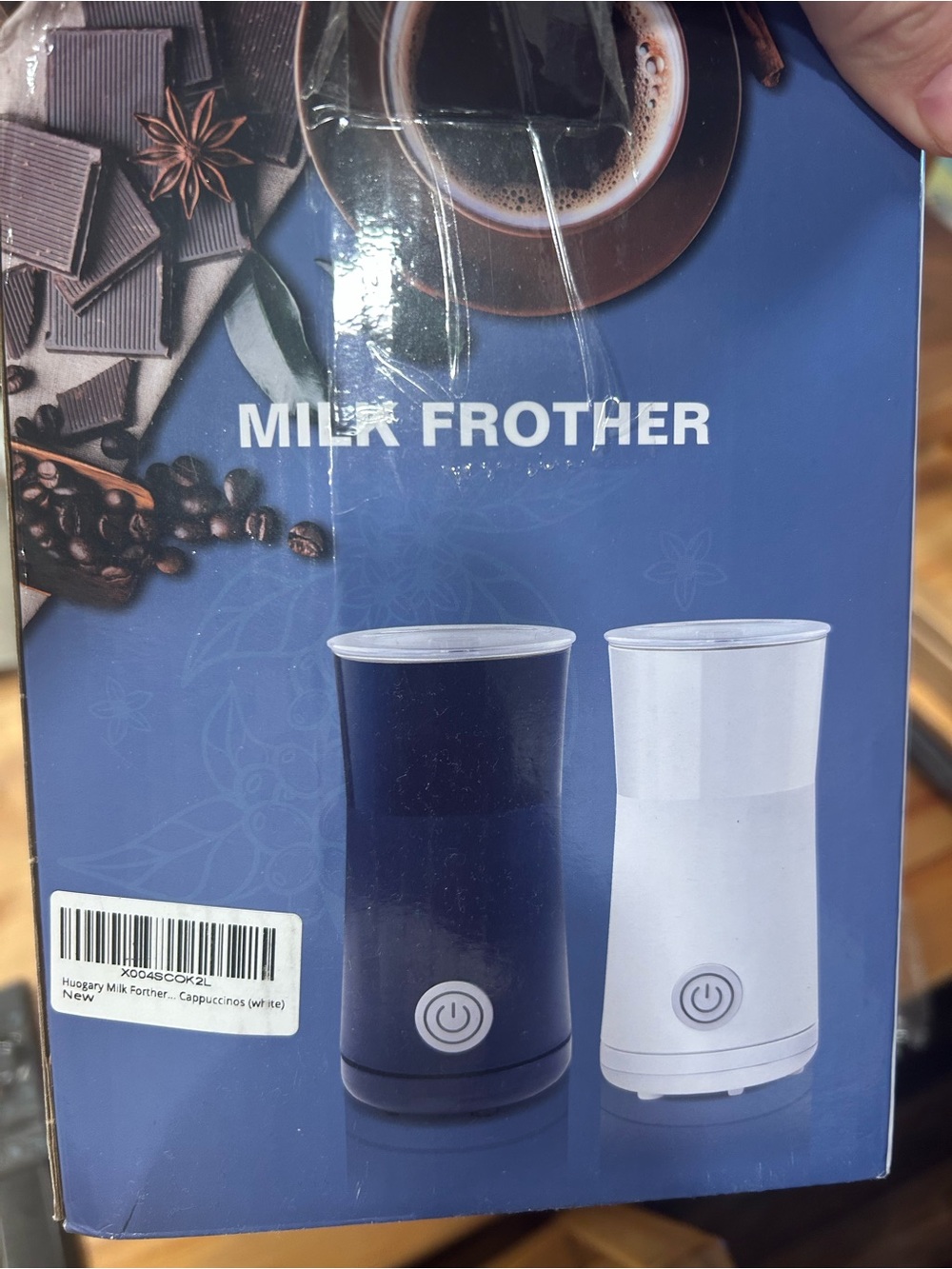 Huogary Electric Milk Frother & Steamer N31 White - Automatic Foam Maker 500W